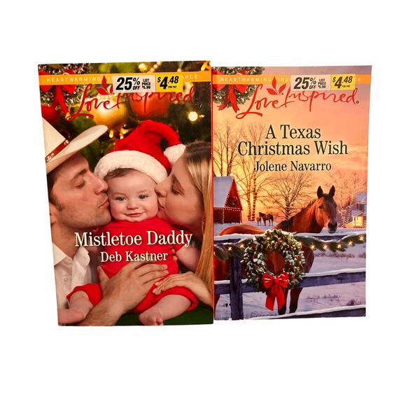Love Inspired CHRISTIAN Romance NOVELS Lot of (2) CHRISTMAS Mistletoe Texas - Picture 1 of 3